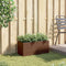 vidaXL - Plantenbak - met - 2 - potten - 72x30x32 - cm - poly - rattan - bruin
