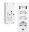 Travelhawk Verdeelstekker - 7 uitgangen - 2x USB-C 2x USB-A 4000W - Wit