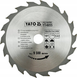 Yato YT-6055 - Zaagblad Widia 160mm - 18 tanden - Hout en kunststof