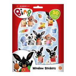 Bing raamstickers, niet permanente verplaatsbare stickers met speelachtergrond - Bambolino Toys