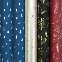 ALASKA Metallic cadeaupapier - 5 rollen - 150 x 70 cm - Multikleur (5 stuks)