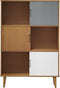 vidaXL - Boekenkast - MOLDE - 90x35x133,5 - cm - massief - grenenhout - bruin