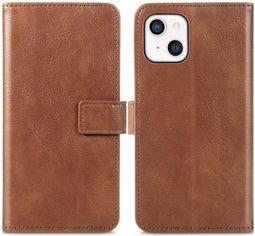 iMoshion Hoesje Geschikt voor iPhone 13 Mini Hoesje - iMoshion Luxe Bookcase - Bruin
