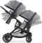 Hauck Atlantic Twin - Tweeling kinderwagen - Compact opvouwbaar - Melange Grey