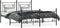 vidaXL - Bedframe - met - voetbord - zonder - matras - metaal - zwart - 160x200 - cm