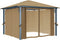 vidaXL - Prieel - met - gordijn - 300x300 - cm - aluminium - antraciet