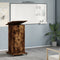 vidaXL - Lessenaar - met - wielen - en - lade - 55x55x107 - cm - hout - gerookt - eiken