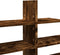 vidaXL - Wandschap - 124,5x18x60,5 - cm - bewerkt - hout - gerookt - eikenkleurig