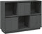 vidaXL - Dressoir - 110,5x35x80 - cm - massief - grenenhout - grijs