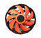 Gembird CPU-HURACAN-X30 - Box ventilator - 800/1600 rpm - Zwart/Oranje