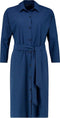 Ecourtney - Jurk - Aansluitende pasvorm met strikceintuur - Blauw (Maat 38)