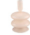 PTMD Kandelaar Berres - 10x10x15 cm - Glas - Beige