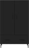 vidaXL - Hoge - kast - 69,5x31x115 - cm - bewerkt - hout - zwart
