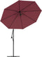 vidaXL - Zweefparasol - met - LED-verlichting - 350 - cm - terracottakleurig