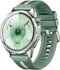Huawei Watch GT 6 46 mm roestvrijstalen kast zilver met fluorelastomeer bandje groente