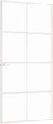 vidaXL - Binnendeur - 93x201,5 - cm - gehard - glas - en - aluminium - smal - wit
