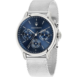 Maserati Epoca Horloge - Maserati heren horloge - Blauw - diameter 42 mm - roestvrij staal