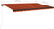 vidaXL - Luifel - handmatig - uittrekbaar - met - LED - 500x300 - cm - oranje - en - bruin