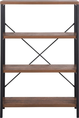 BRISBANE - Boekenkast - Donkere houtkleur - MDF