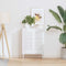 vidaXL - Kastdeuren - louvre - design - 2 - st - 69x29,5 - cm - wit