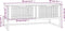 vidaXL - Salontafel - 80x40x35 - cm - bewerkt - hout - en - ijzer - wit