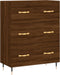 vidaXL - Dressoir - 69,5x34x90 - cm - bewerkt - hout - bruin - eikenkleur