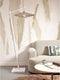 GOOD&MOJO Vloerlamp Zanzibar - Bamboe/Rotan Wit - 73x55x176cm - Modern - Staande lampen voor Woonkamer - Slaapkamer
