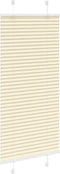 vidaXL - Plissé - rolgordijn - 65x100 - cm - stofbreedte - 64,4 - cm - polyester - crème