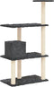vidaXL - Kattenmeubel - met - sisal - krabpalen - 119 - cm - donkergrijs