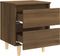 vidaXL - Nachtkastjes - 2 - st - met - houten - poten - 40x35x50 - cm - bruineikenkleur