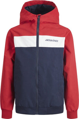JACK&JONES JUNIOR JJERUSH BLOCKING HOOD BOMBER NOOS JNR - Jongens Jas - Waterafstotend - Maat 164