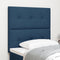 vidaXL - Hoofdbord - met - Knopen - - - Gestoffeerd - Blauw - 90 - cm