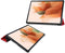 Just in Case Samsung Galaxy Tab S7 FE - Smart Tri-Fold Case - Automatische slaapfunctie en standaard - Rood