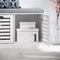 SoBuy FSR23-II-W - Entreebank - Opbergruimte voor 4 paar schoenen - Wit