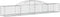 vidaXL - Schanskorven - 4 - st - gewelfd - 300x50x40/60 - cm - gegalvaniseerd - ijzer