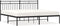 vidaXL - Bedframe - met - hoofdbord - metaal - zwart - 183x213 - cm