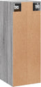 vidaXL - Wandkast - 34,5x34x90 - cm - bewerkt - hout - grijs - sonoma - eikenkleurig
