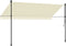 vidaXL - Luifel - uittrekbaar - 350x150 - cm - stof - en - staal - crèmekleurig