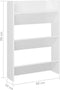 vidaXL - Wandschoenenkasten - 2 - st - 60x18x90 - cm - bewerkt - hout - hoogglans - wit