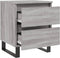 vidaXL - Nachtkastjes - 2 - st - 40x35x50 - cm - bewerkt - hout - grijs - sonoma - eiken
