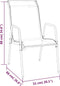 vidaXL - Tuinstoelen - 4 - st - staal - en - textileen - zwart