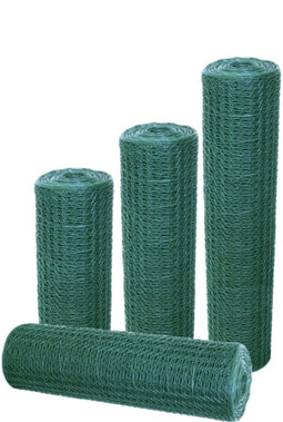 Kippengaas Gardini Geplastificeerd Groen 25Mm 50Cm X 10M
