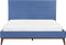 BAYONNE - Tweepersoonsbed - Blauw - 160 x 200 cm - Fluweel