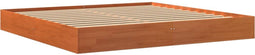 vidaXL - Bedframe - zonder - matras - massief - grenenhout - wasbruin - 200x200 - cm