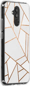 Design Backcover Huawei Mate 20 Lite hoesje - Grafisch Wit / Koper