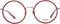 Sandro SD2033 51202 bril zonder sterke - Dames - Rood