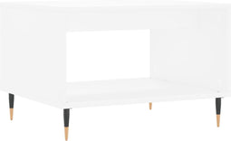 vidaXL - Salontafel - 60x50x40 - cm - bewerkt - hout - wit