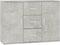 vidaXL - Dressoir - 91x29,5x65 - cm - bewerkt - hout - betongrijs