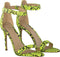 GUESS Kahlua2 - Dames Sandalen - Neongele slangenprint - Geel - Maat 37
