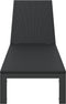 vidaXL - Ligbed - met - Wielen - - - Zwart - Poly - Rattan